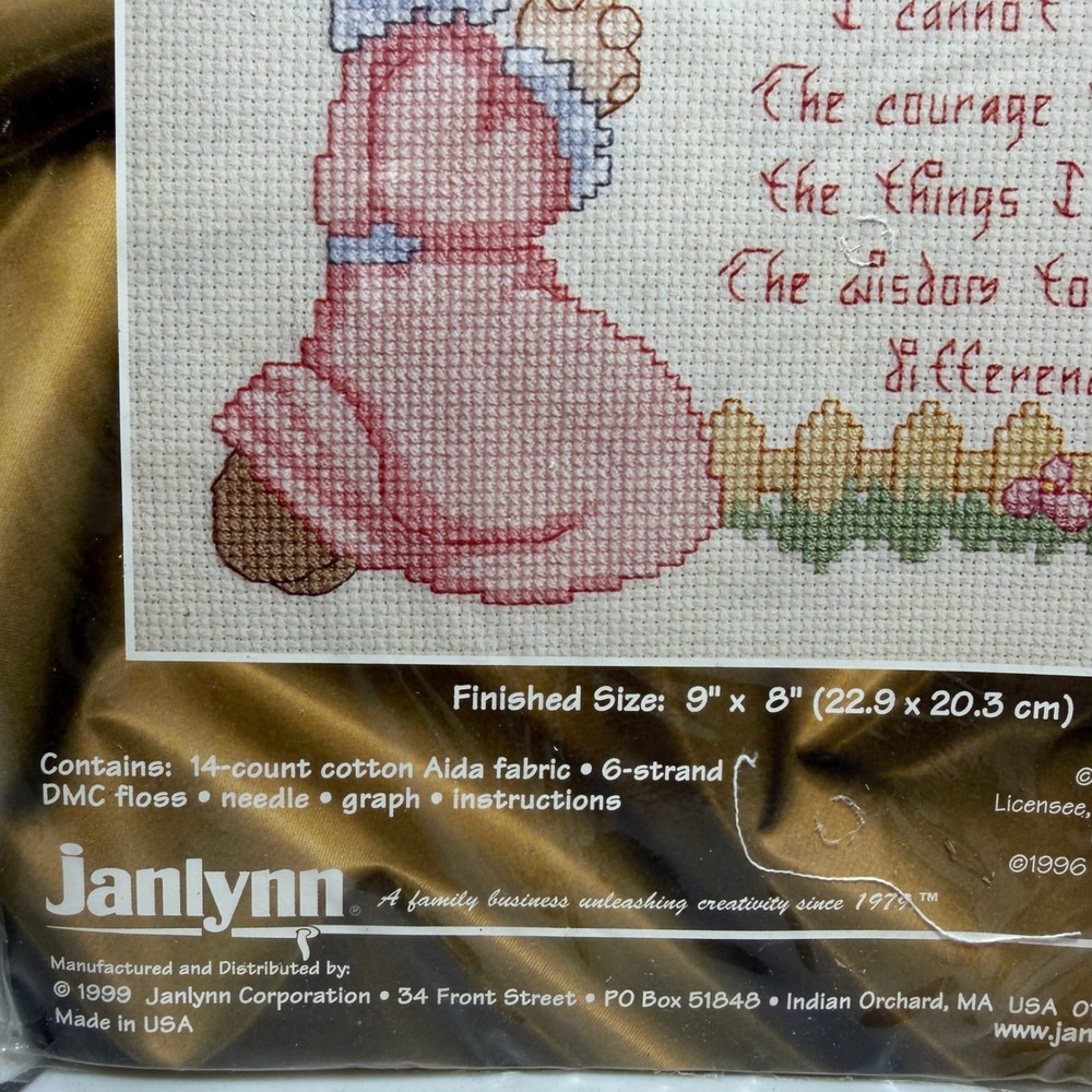 Vintage Precious Moments Serenity Prayer Girl Cross Stitch Kit 131-70 New - Picture 3 of 4